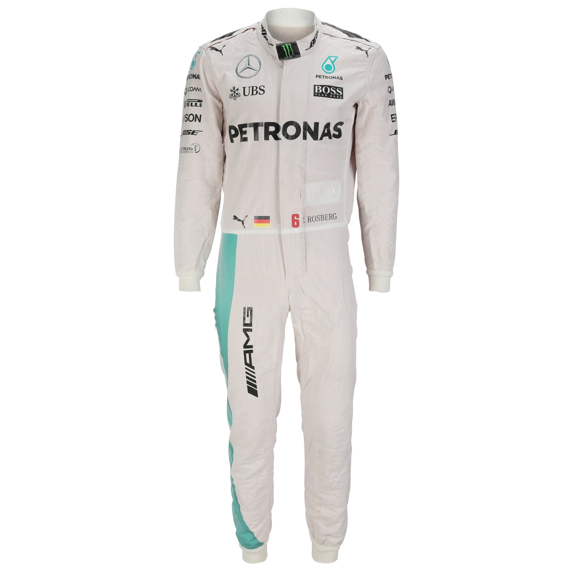 Nico Rosberg 2016 Grand Prix Used Mercedes AMG Petronas Suit 