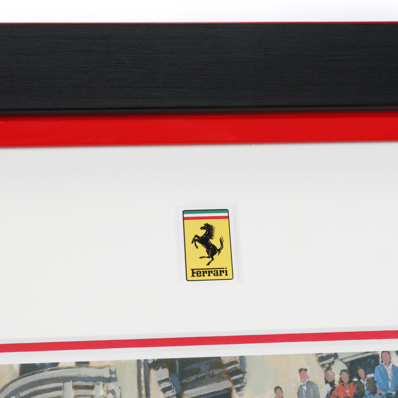 LOT 024 - Niki Lauda 1975 Ferrari Print - Nicholas Watts Signed Lauda Montezemolo Forghieri