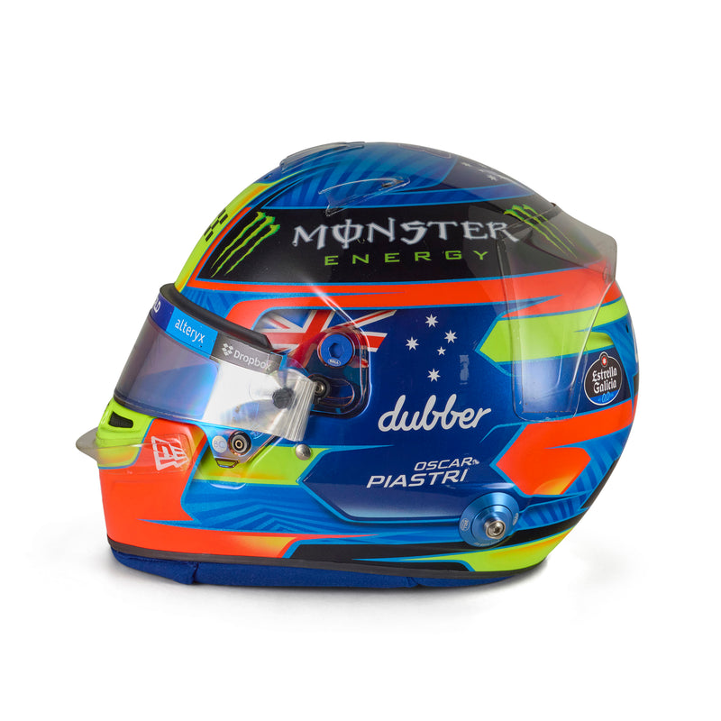 LOT 150 - Oscar Piastri 2024 Signed Race-Used Helmet - Bahrain GP