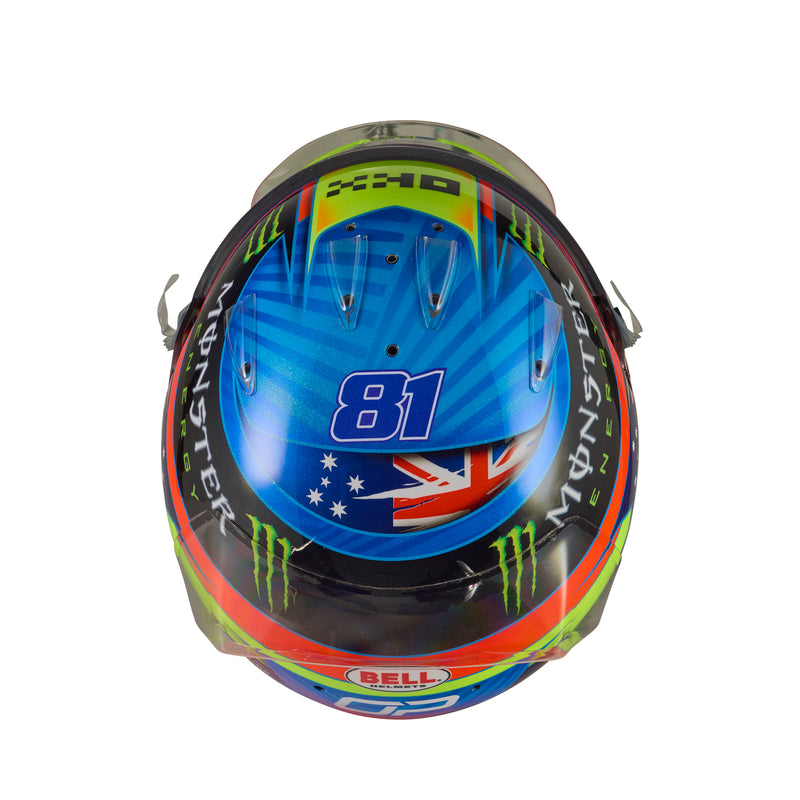 LOT 150 - Oscar Piastri 2024 Signed Race-Used Helmet - Bahrain GP