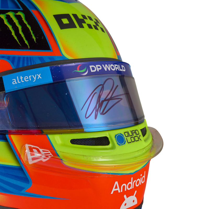 LOT 150 - Oscar Piastri 2024 Signed Race-Used Helmet - Bahrain GP