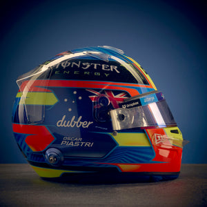 LOT 150 - Oscar Piastri 2024 Signed Race-Used Helmet - Bahrain GP