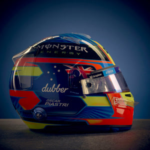 LOT 150 - Oscar Piastri 2024 Signed Race-Used Helmet - Bahrain GP