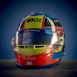 LOT 150 - Oscar Piastri 2024 Signed Race-Used Helmet - Bahrain GP