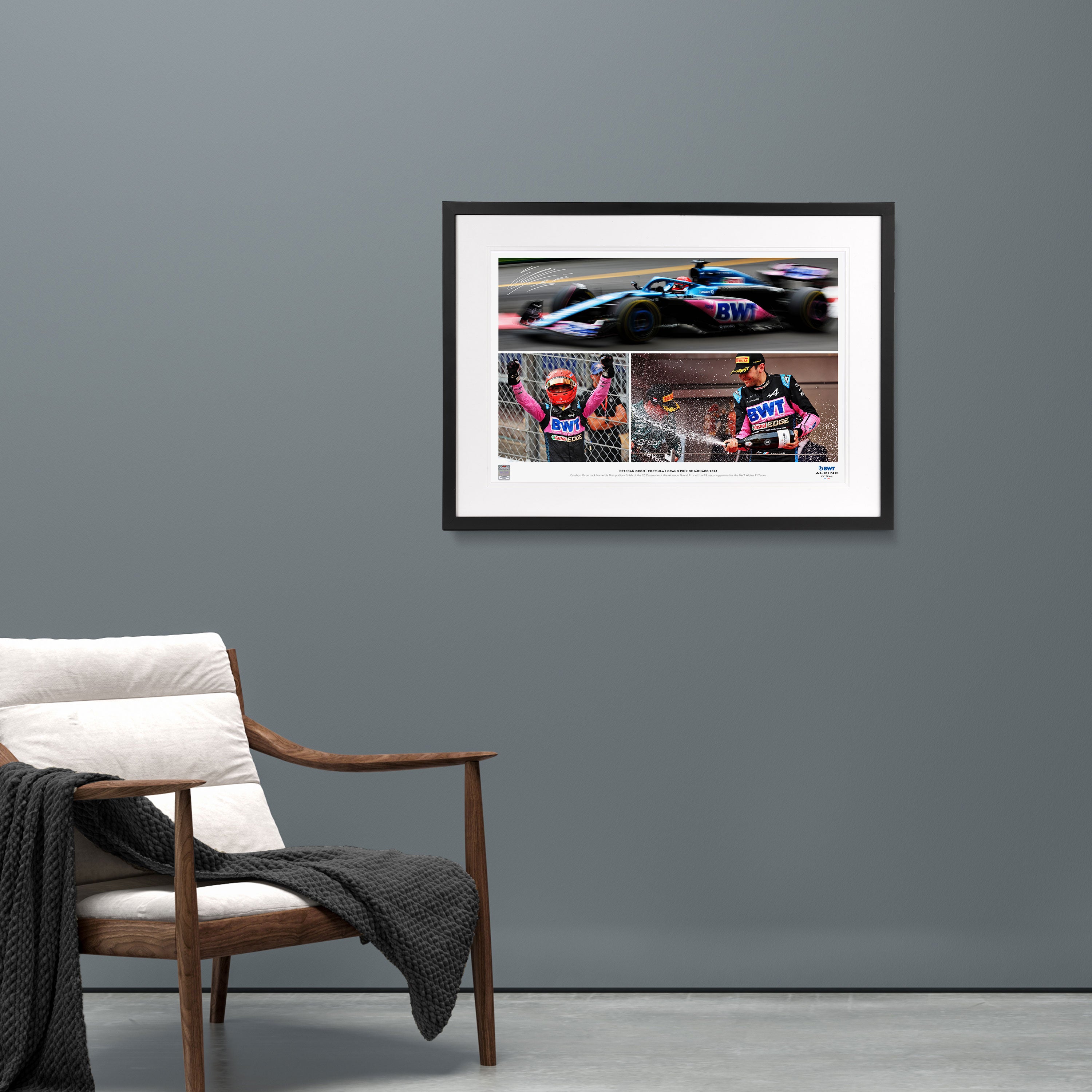 Limited-Edition Esteban Ocon 2023 Signed Photo Collage – Monaco GP