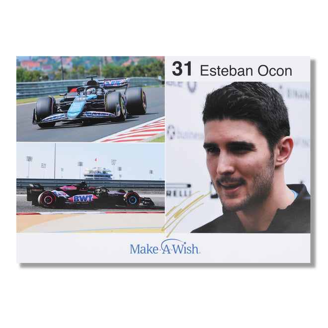 LOT 563 - Esteban Ocon 2024  BWT Alpine F1 Team Signed Poster - Make-A-Wish