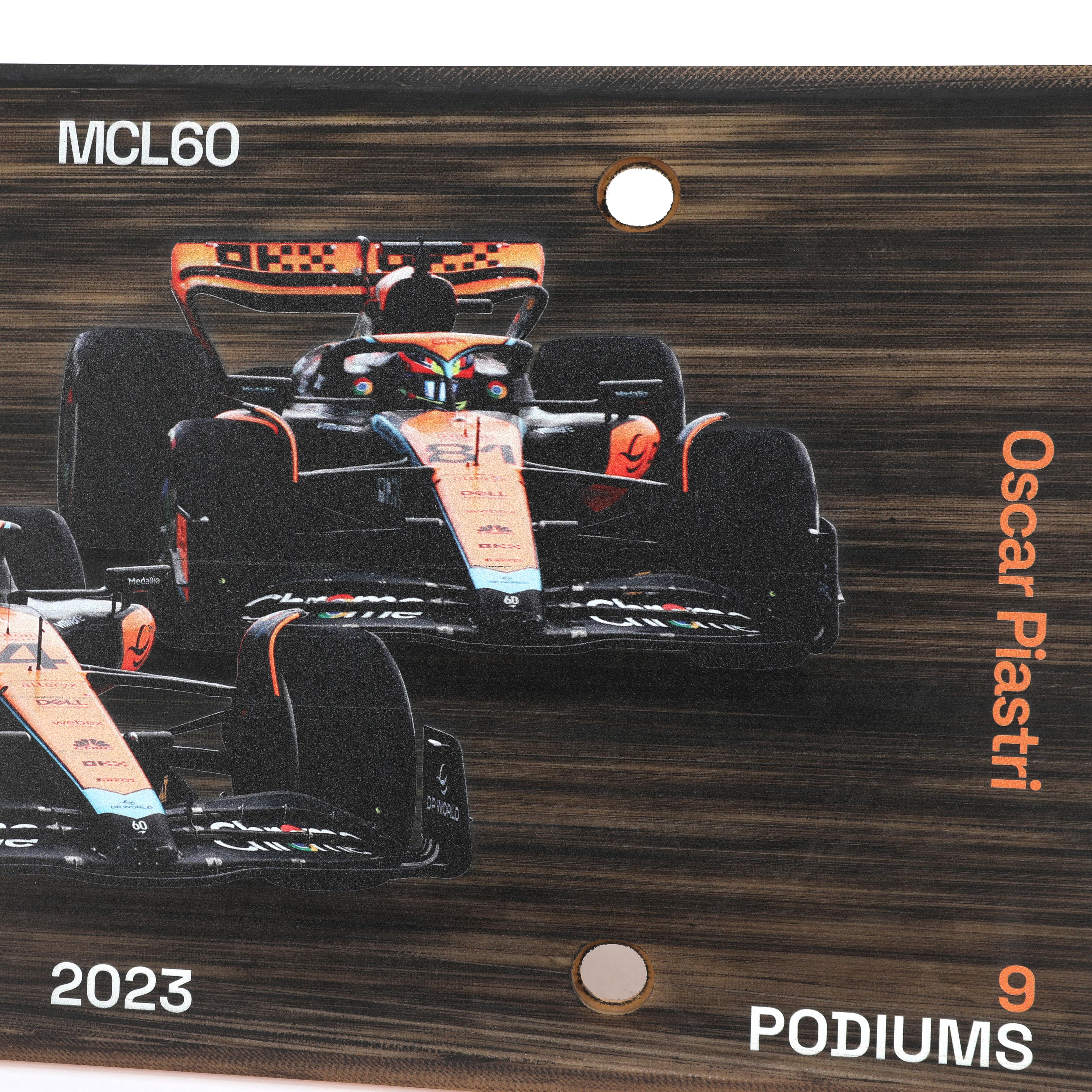 McLaren F1 Team MCL60 2023 Norris & Piastri Skid Block Wall Art