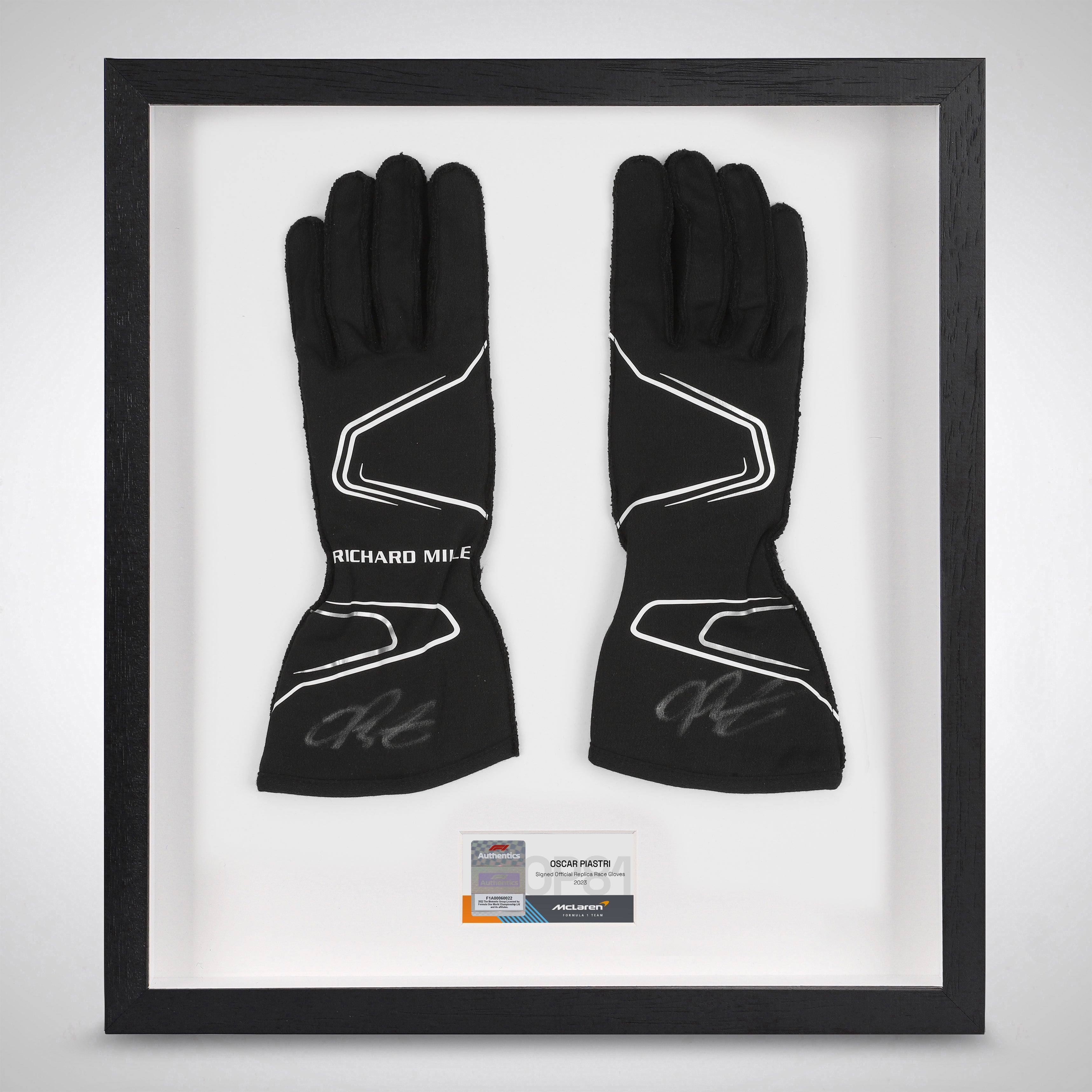 Oscar Piastri 2023 Signed Replica McLaren F1 Team Race Gloves