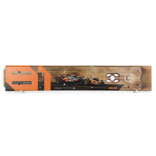 Oscar Piastri 2024 McLaren F1 Team Race Used Skid Plank Wall Art - Mexico City GP