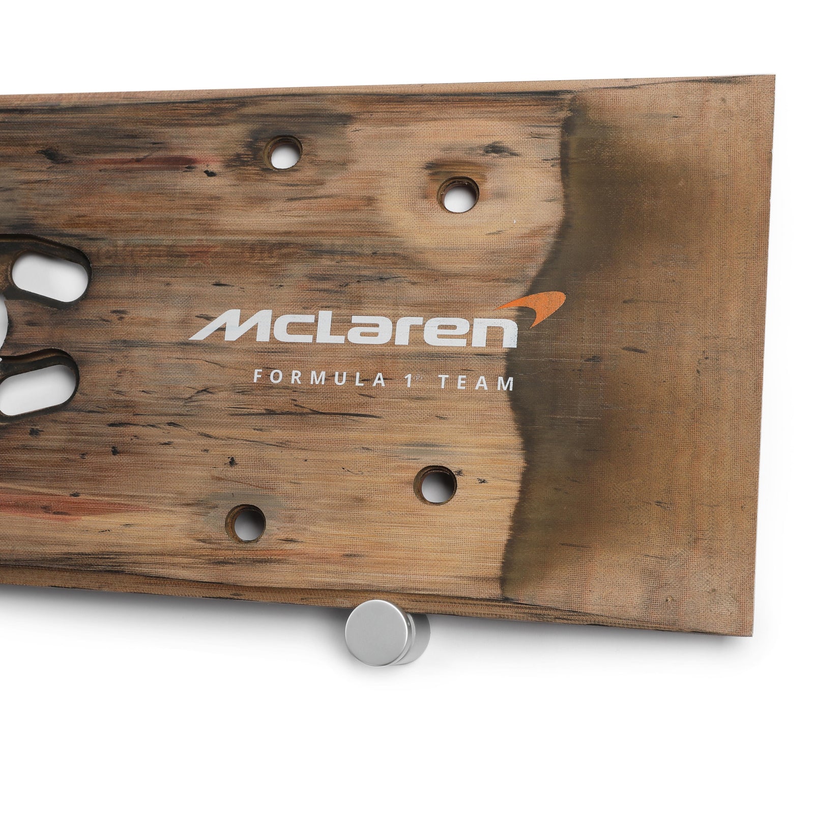 Oscar Piastri 2024 McLaren Formula One Team Grand Prix Used Rear Skid Plank Wall Art - Hungary