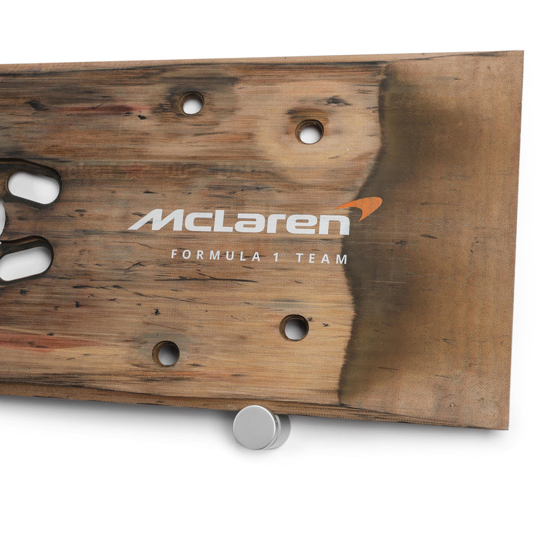 Oscar Piastri 2024 McLaren Formula One Team Grand Prix Used Rear Skid Plank Wall Art - Hungary