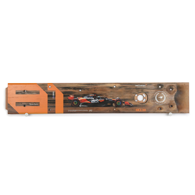 Oscar Piastri 2024 McLaren F1 Team Race Used Skid Plank Wall Art - Spanish GP