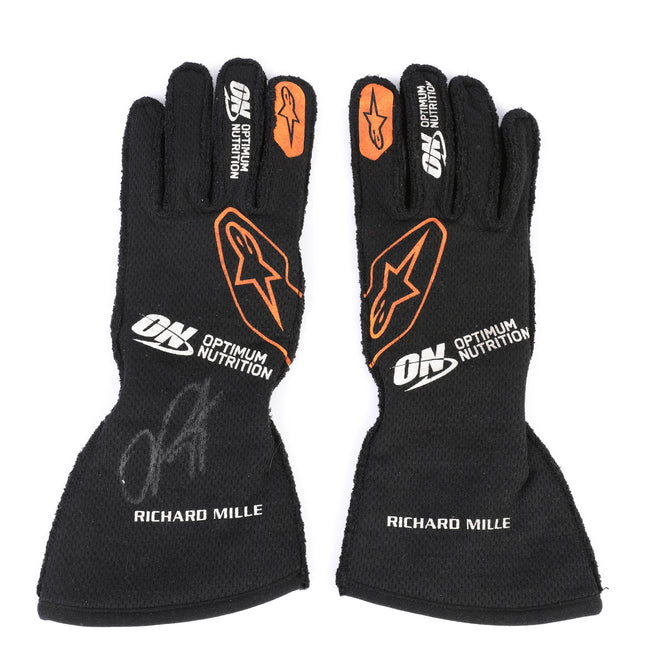 Season Launch LOT 402 - Oscar Piastri 2024 Signed McLaren F1 Team Race Gloves