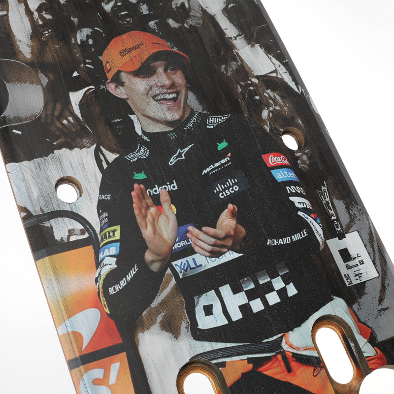 Oscar Piastri 2024 McLaren F1 Team Race Used Skid Plank Wall Art - Abu Dhabi GP