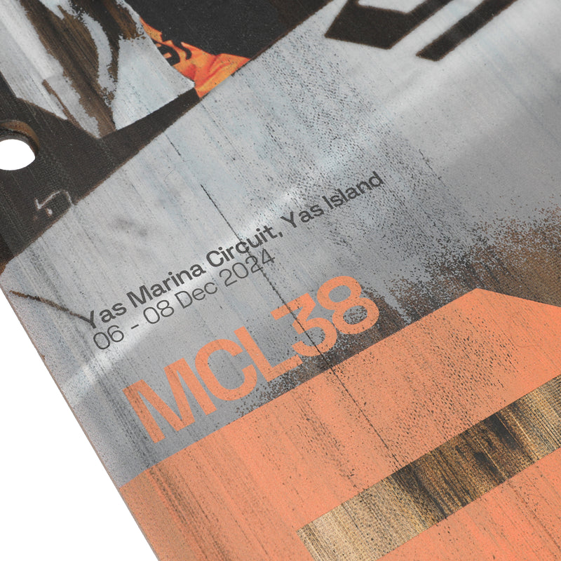 Oscar Piastri 2024 McLaren F1 Team Race Used Skid Plank Wall Art - Abu Dhabi GP