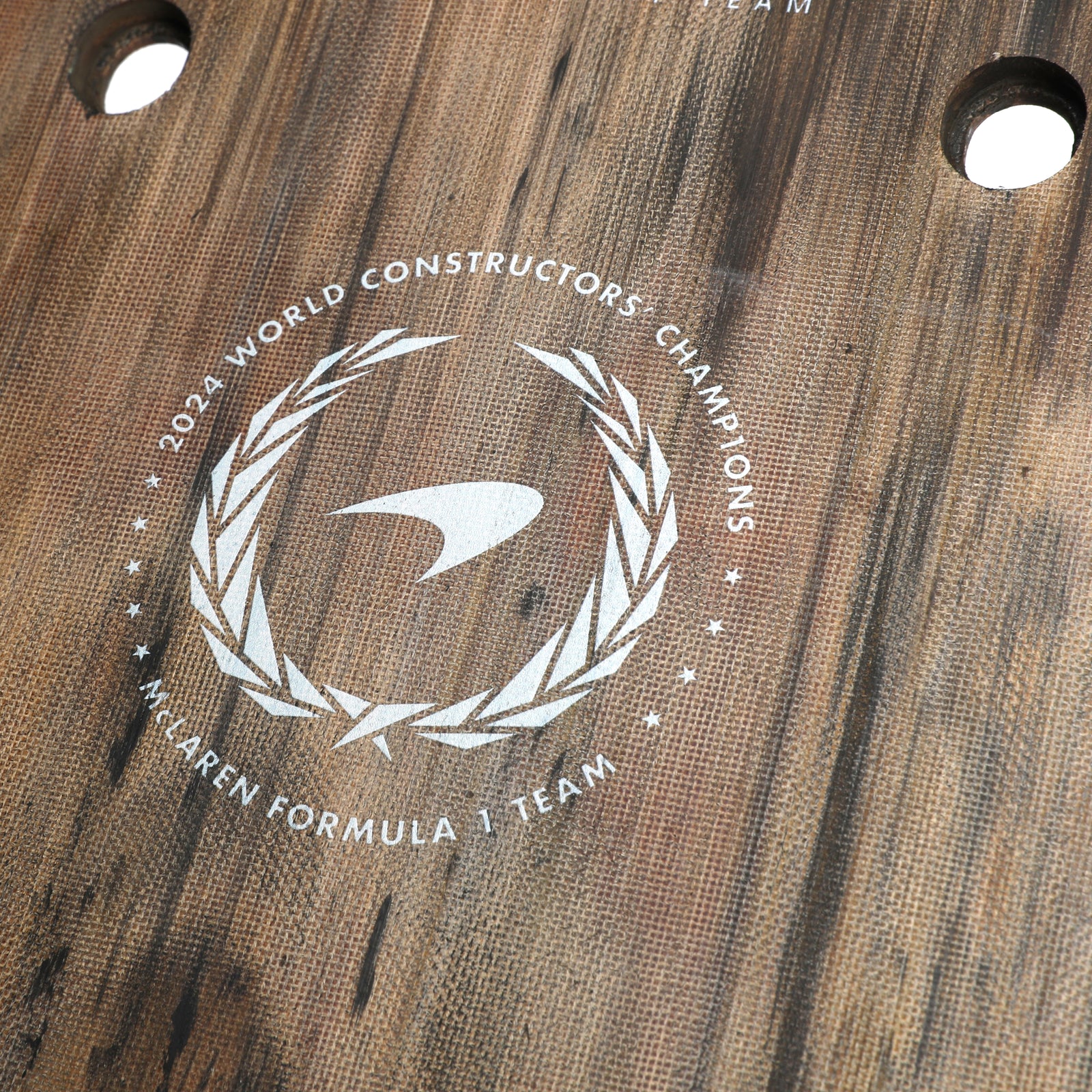 Oscar Piastri 2024 McLaren F1 Team Race Used Skid Plank Wall Art - Belgian GP