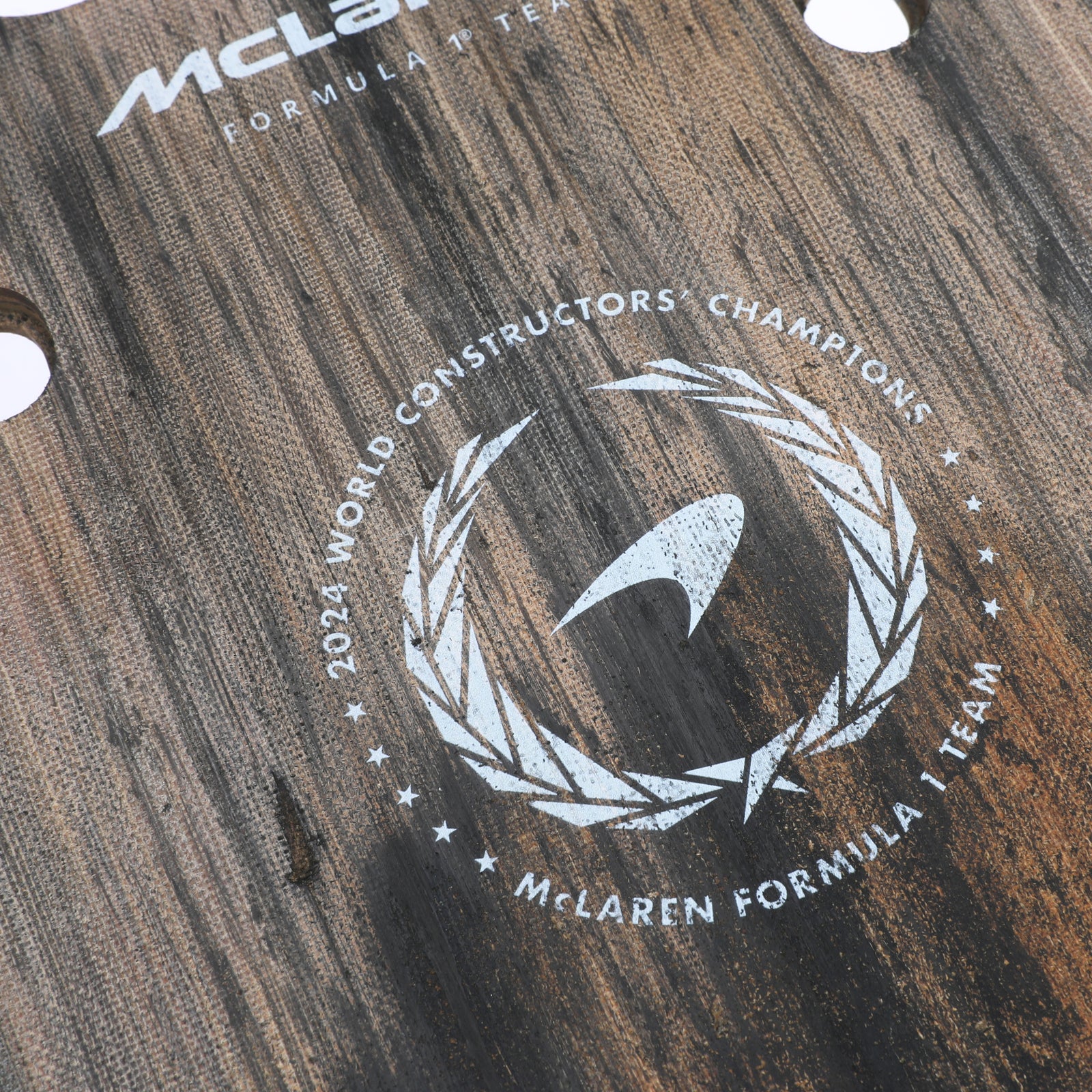 Oscar Piastri 2024 McLaren F1 Team Race Used Skid Plank Wall Art - Italian GP