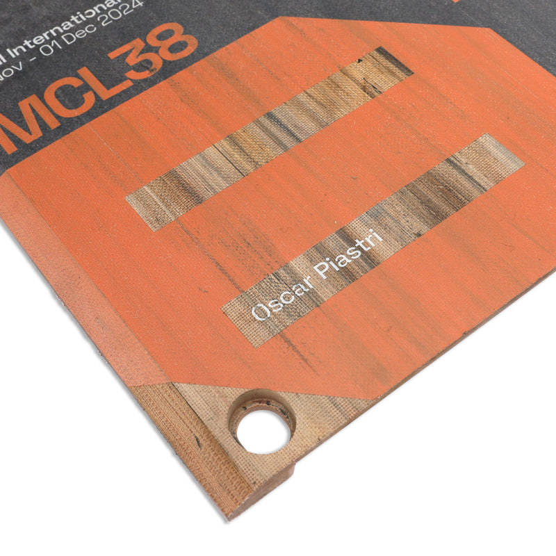 Oscar Piastri 2024 McLaren F1 Team Race Used Skid Plank Wall Art - Qatar GP