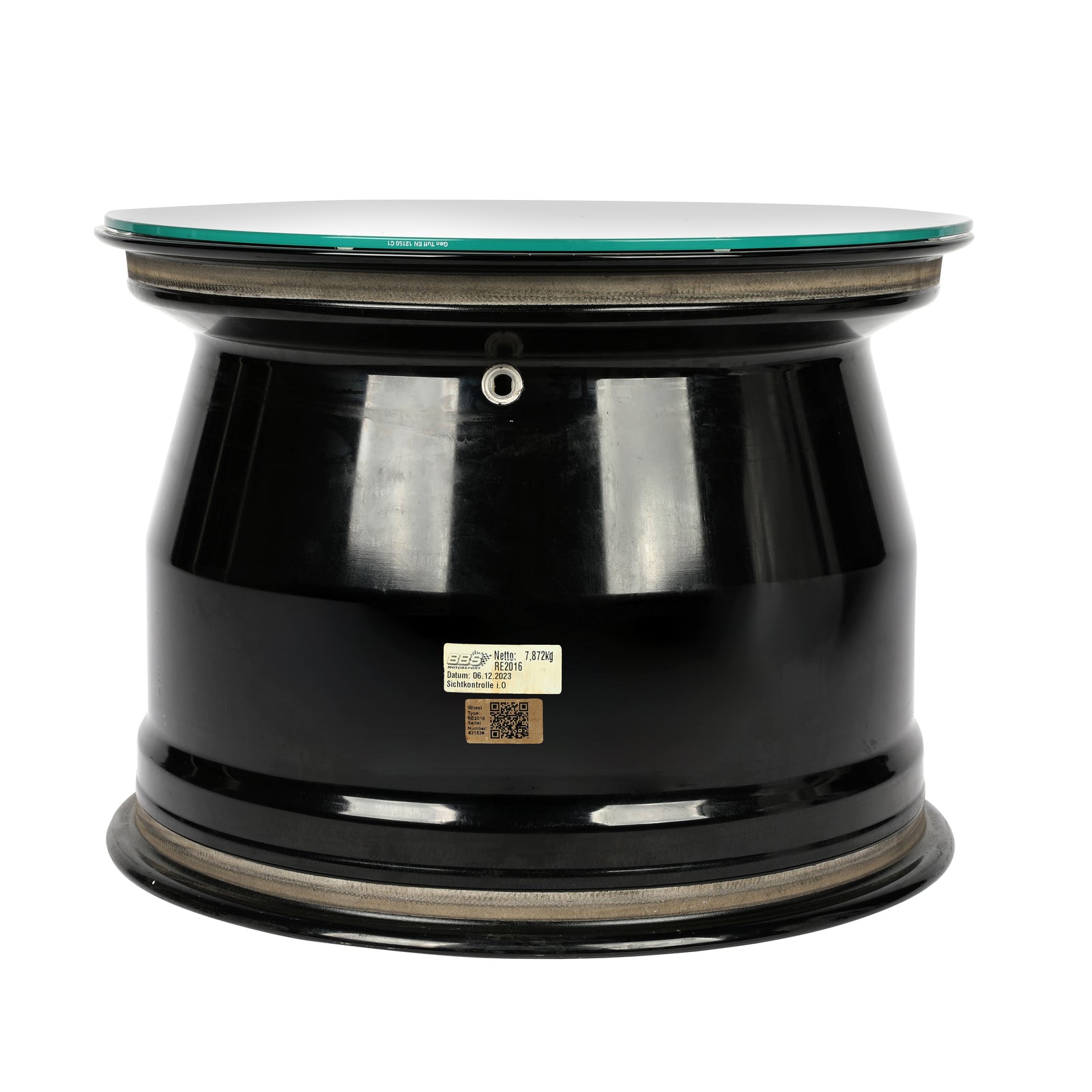 McLaren Racing front wheel rim table Oscar Piastri Bahrain GP authentic motorsport furniture