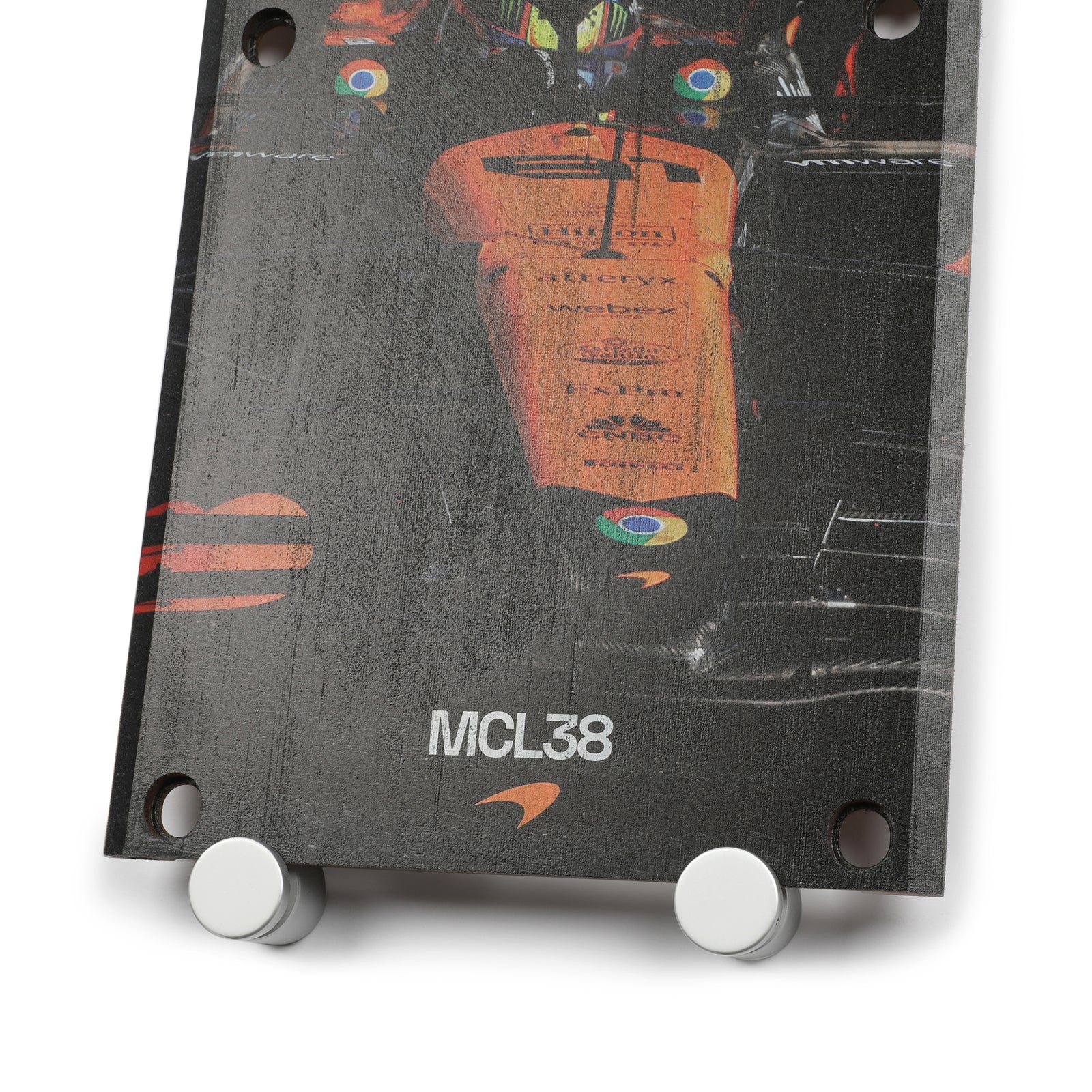 Oscar Piastri 2024 McLaren Formula One Team Grand Prix Used Front Skid Plank Wall Art - Abu Dhabi GP