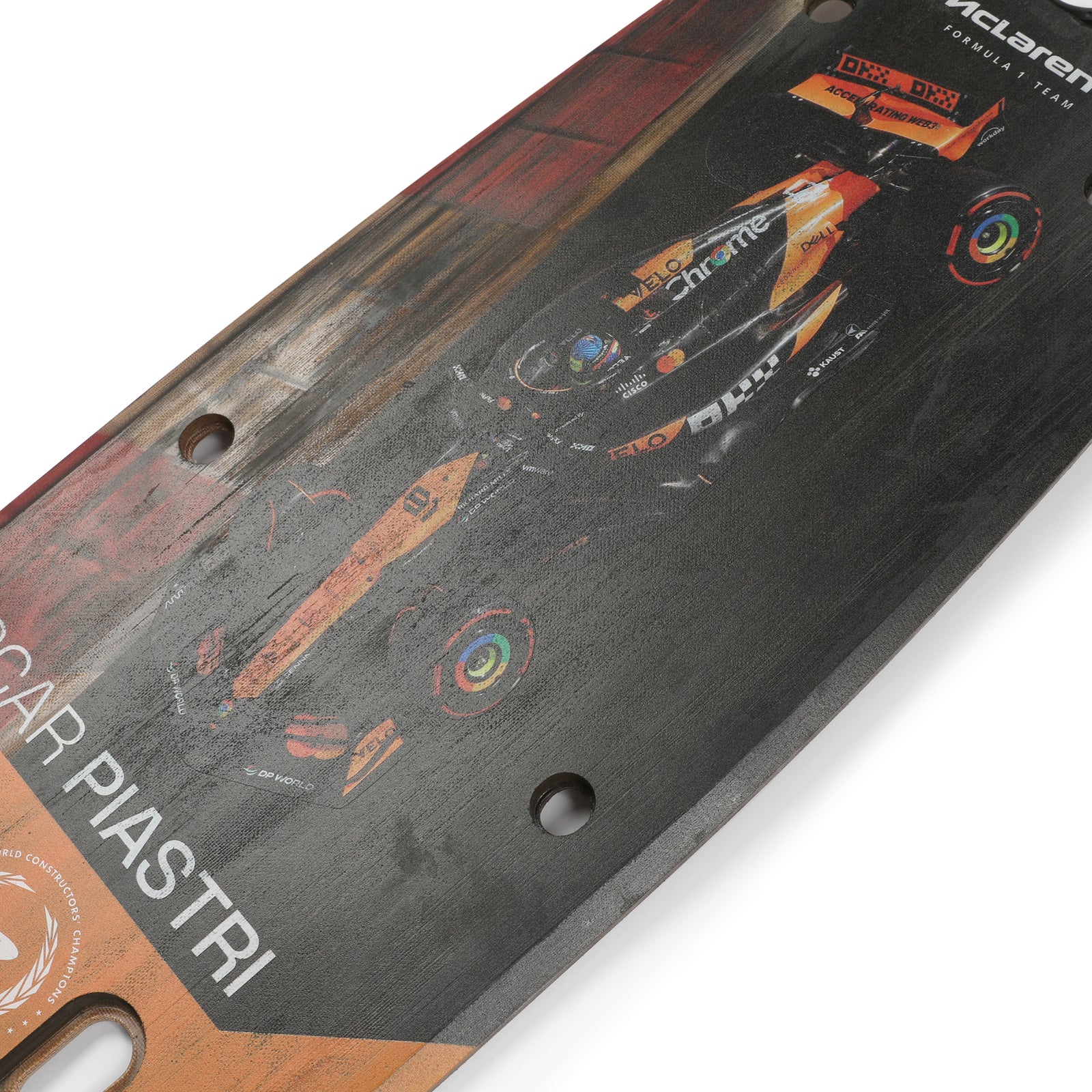 Oscar Piastri 2024 McLaren Formula One Team Grand Prix Used Front Skid Plank Wall Art - Abu Dhabi GP