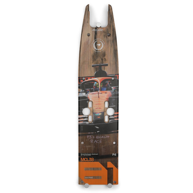 Oscar Piastri 2024 McLaren Formula One Team Race Used Front Skid Plank Wall Art - Netherlands GP