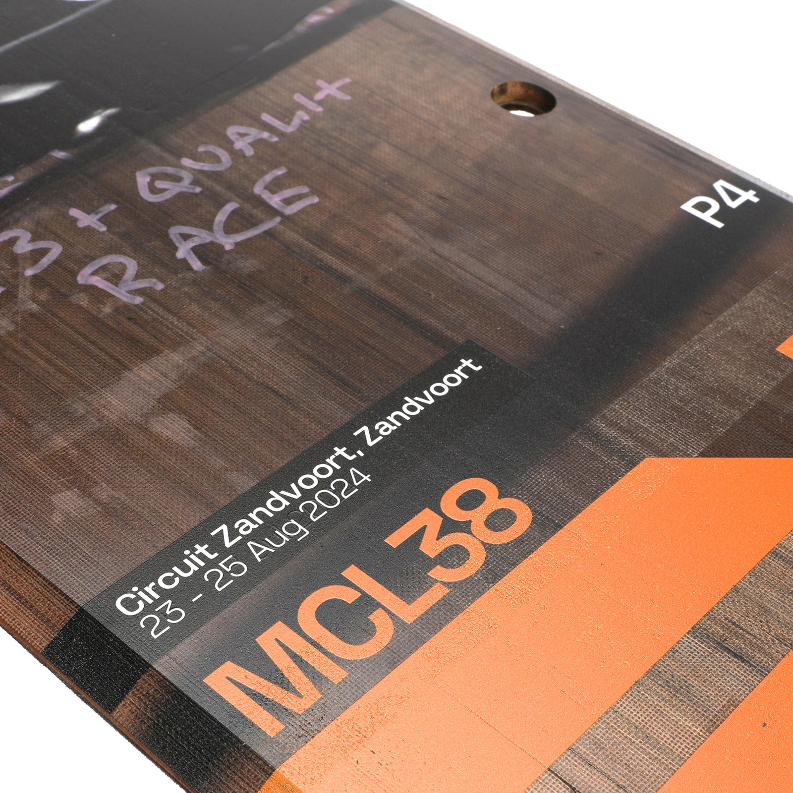 Oscar Piastri 2024 McLaren Formula One Team Race Used Front Skid Plank Wall Art - Netherlands GP