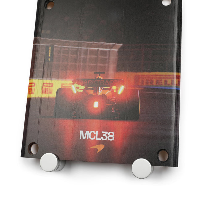 Oscar Piastri 2024 McLaren Formula One Team Grand Prix Used Front Skid Plank Wall Art - Saudi Arabian GP