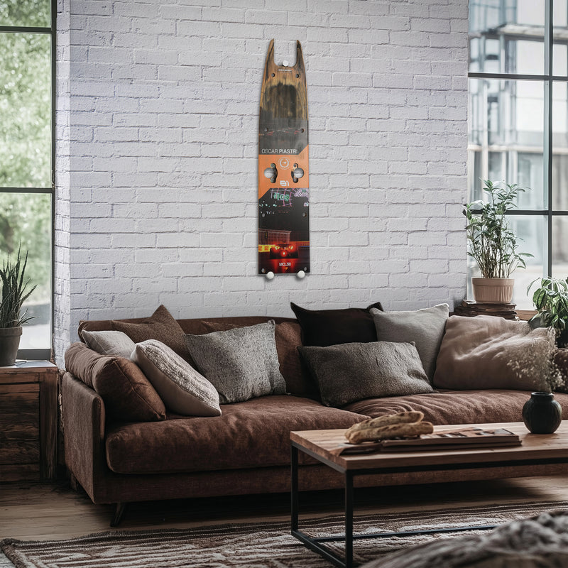 Oscar Piastri 2024 McLaren Formula One Team Grand Prix Used Front Skid Plank Wall Art - Saudi Arabian GP