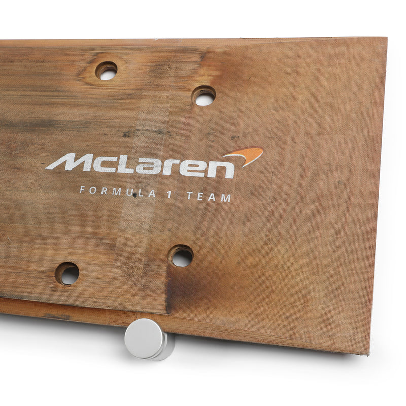 Oscar Piastri 2024 McLaren Formula One Team Grand Prix Used Rear Skid Plank Wall Art - Japanese GP