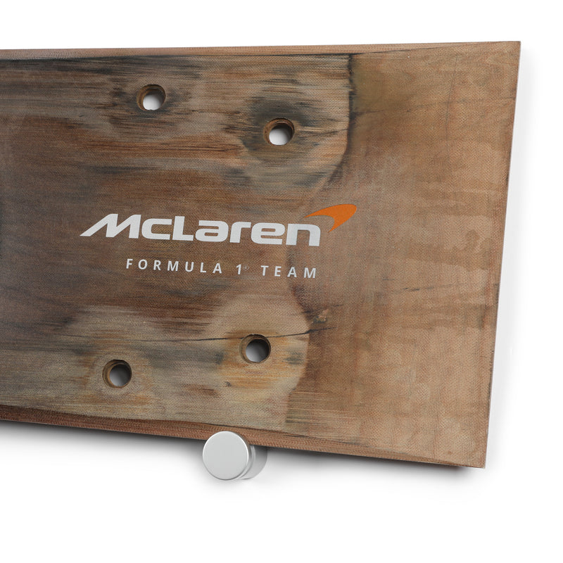 Oscar Piastri 2024 McLaren Formula One Team Grand Prix Used Rear Skid Plank Wall Art - Miami GP