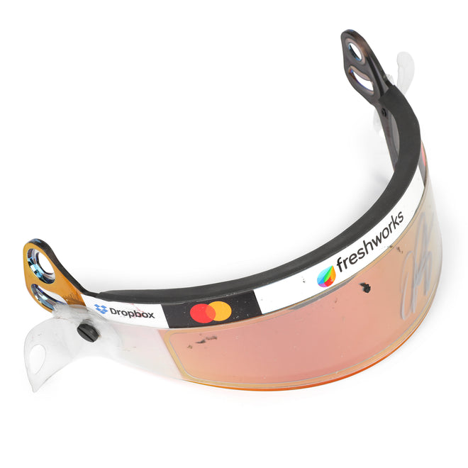 Season Launch LOT 064 - Oscar Piastri 2025 McLaren F1 Team Signed Helmet Visor - Brazilian GP