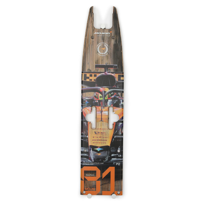 Oscar Piastri 2025 McLaren F1 Team Grand Prix Used Front Skid Plank Wall Art -  Qatar GP