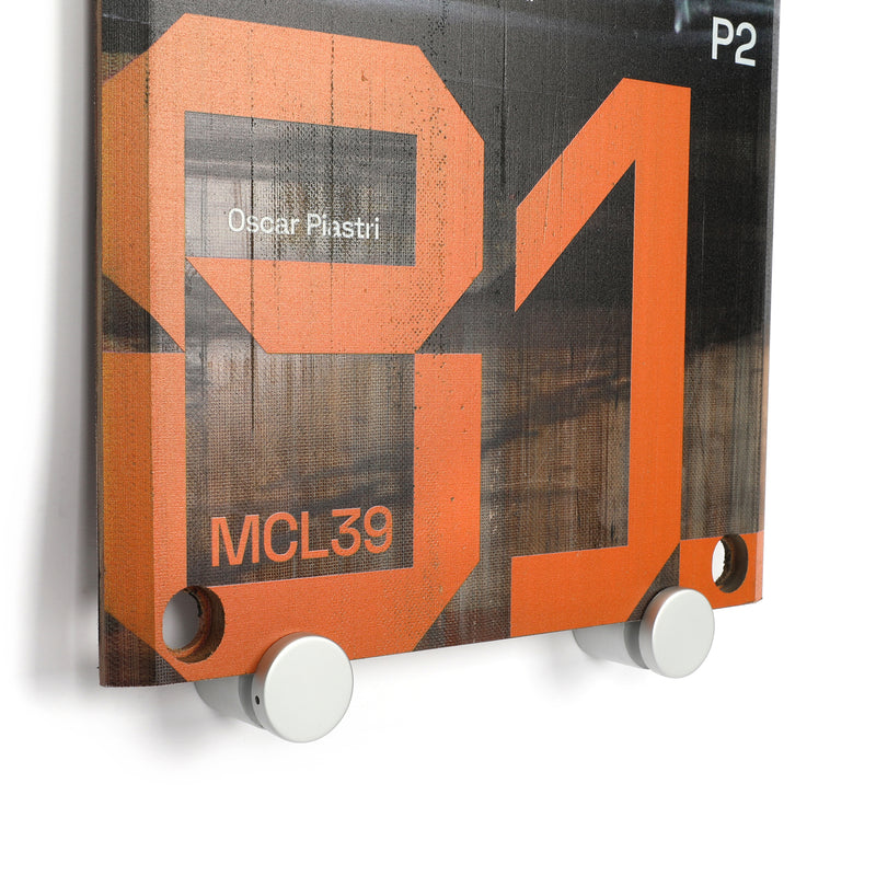 Oscar Piastri 2025 McLaren F1 Team Grand Prix Used Front Skid Plank Wall Art -  Qatar GP