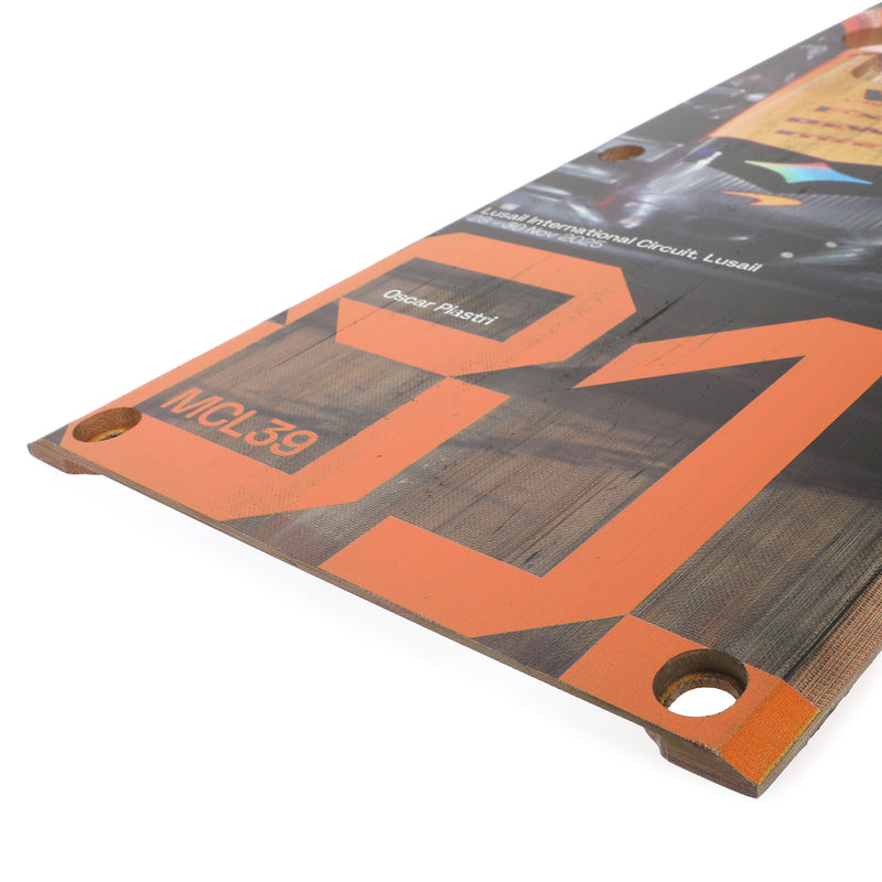 Oscar Piastri 2025 McLaren F1 Team Grand Prix Used Front Skid Plank Wall Art -  Qatar GP