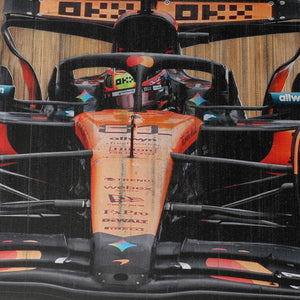 Oscar Piastri 2025 McLaren F1 Team Grand Prix Used Front Skid Plank Wall Art - Brazilian GP