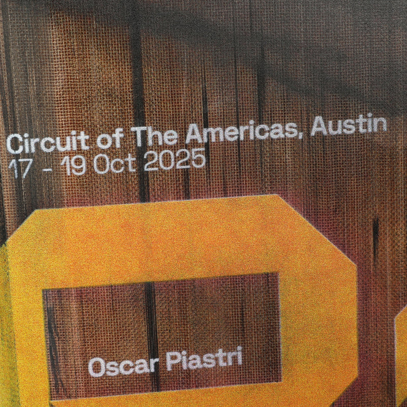Oscar Piastri 2025 McLaren F1 Team Grand Prix Used Front Skid Plank Wall Art - US GP