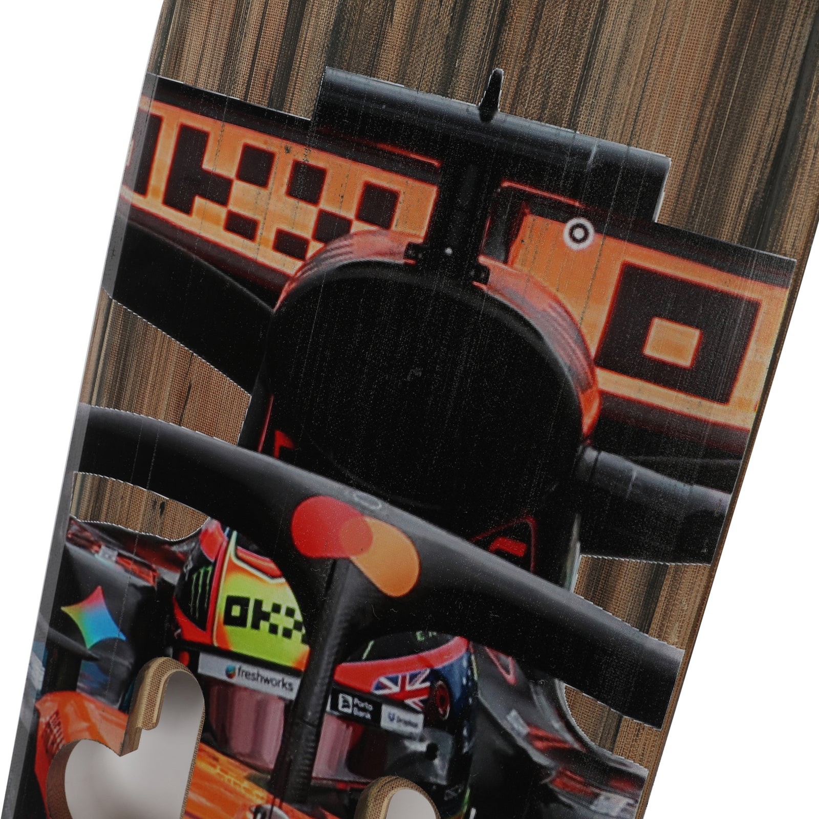 Premium Oscar Piastri 2025 McLaren F1 Team race-used front skid plank wall art from the Brazilian Grand Prix for collectors