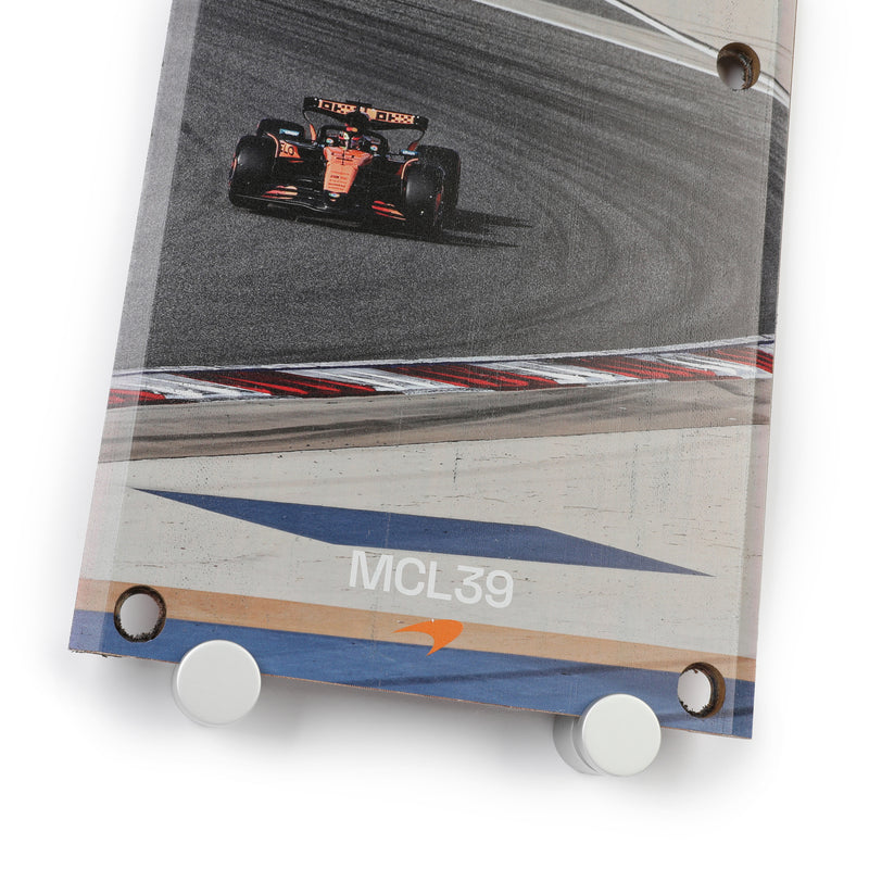 Oscar Piastri 2025 McLaren F1 Team Grand Prix Used Front Skid Plank Wall Art - Bahrain GP
