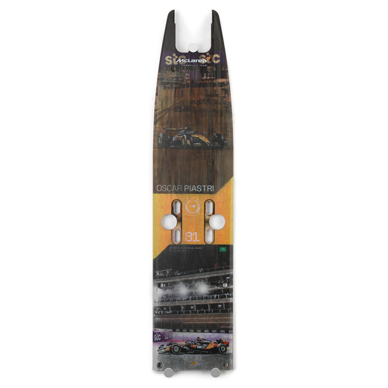 Oscar Piastri 2025 McLaren F1 Team Grand Prix Used Front Skid Plank Wall Art - Saudi Arabian GP
