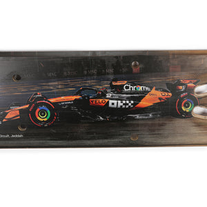 Oscar Piastri 2025 McLaren Race F1 Team Grand Prix Used Rear Skid Plank Wall Art - Saudi Arabian GP
