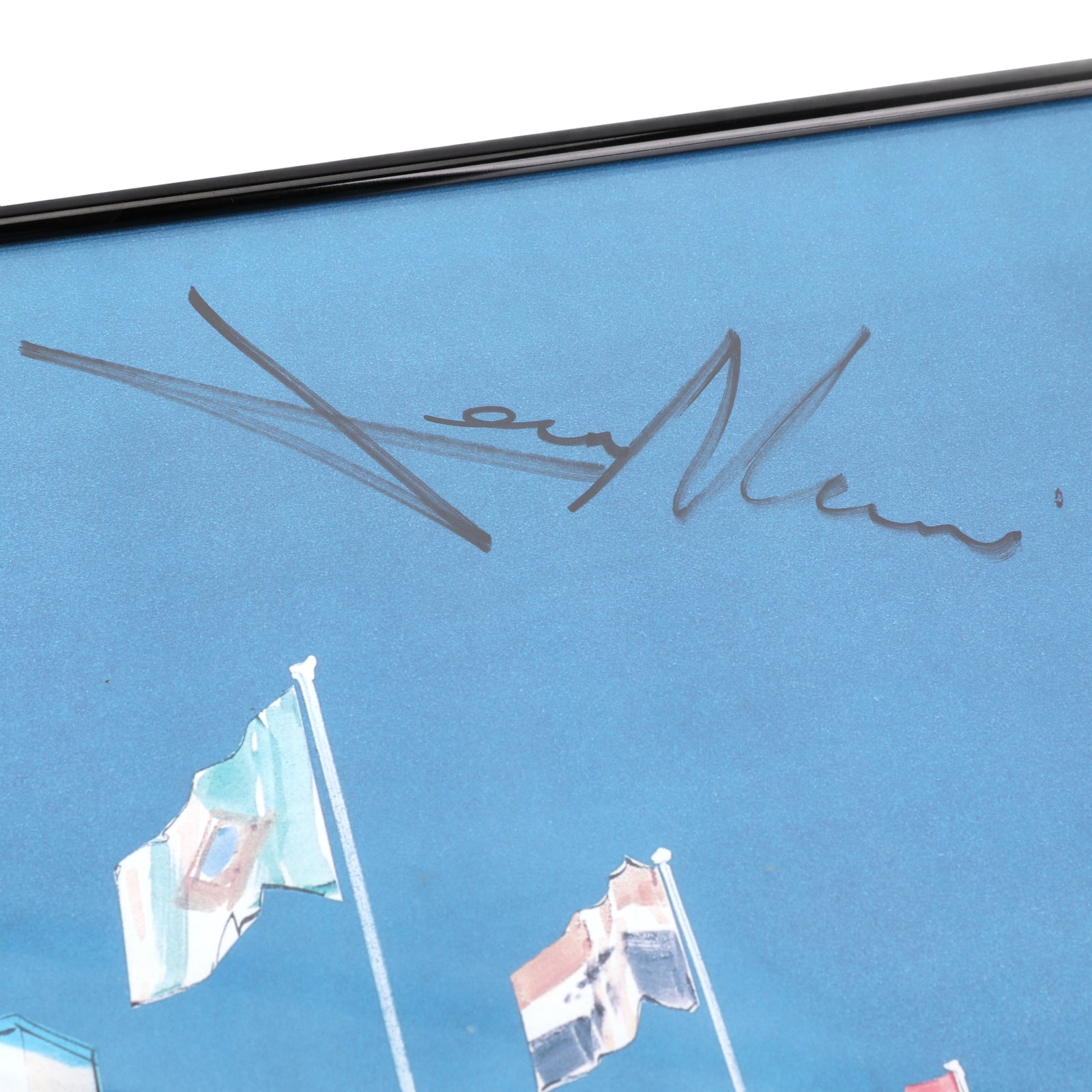 The Miami Auction LOT 015 - Pacific Grand Prix Poster 1994- Senna, Schumacher, Hakkinen, Alesi & Hill Signed Framed