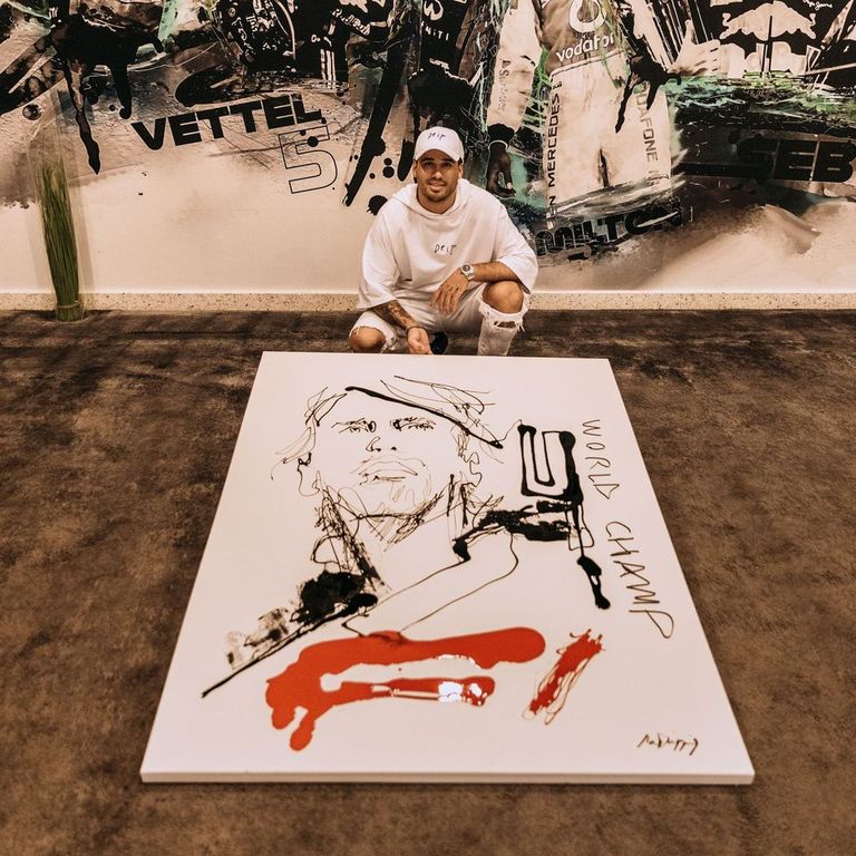Sebastian Vettel 2022 Abu Dhabi GP Canvas Print – Mr Dripping
