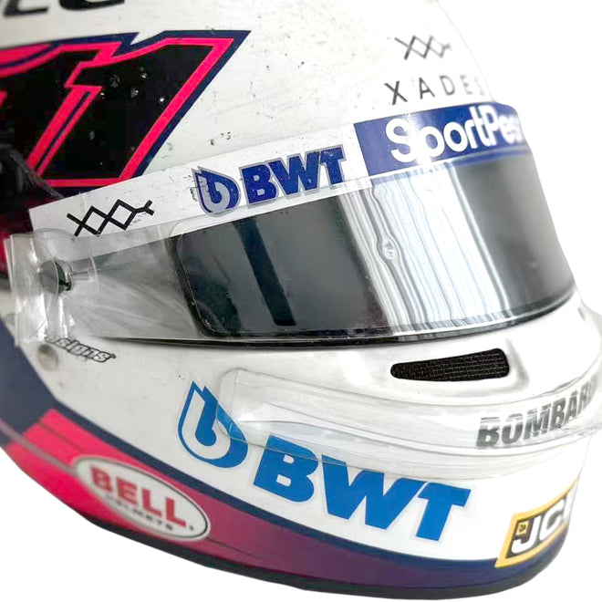 The Austin Auction LOT 023 - Sergio Perez 2019 Racing Point Helmet - Weekend Used