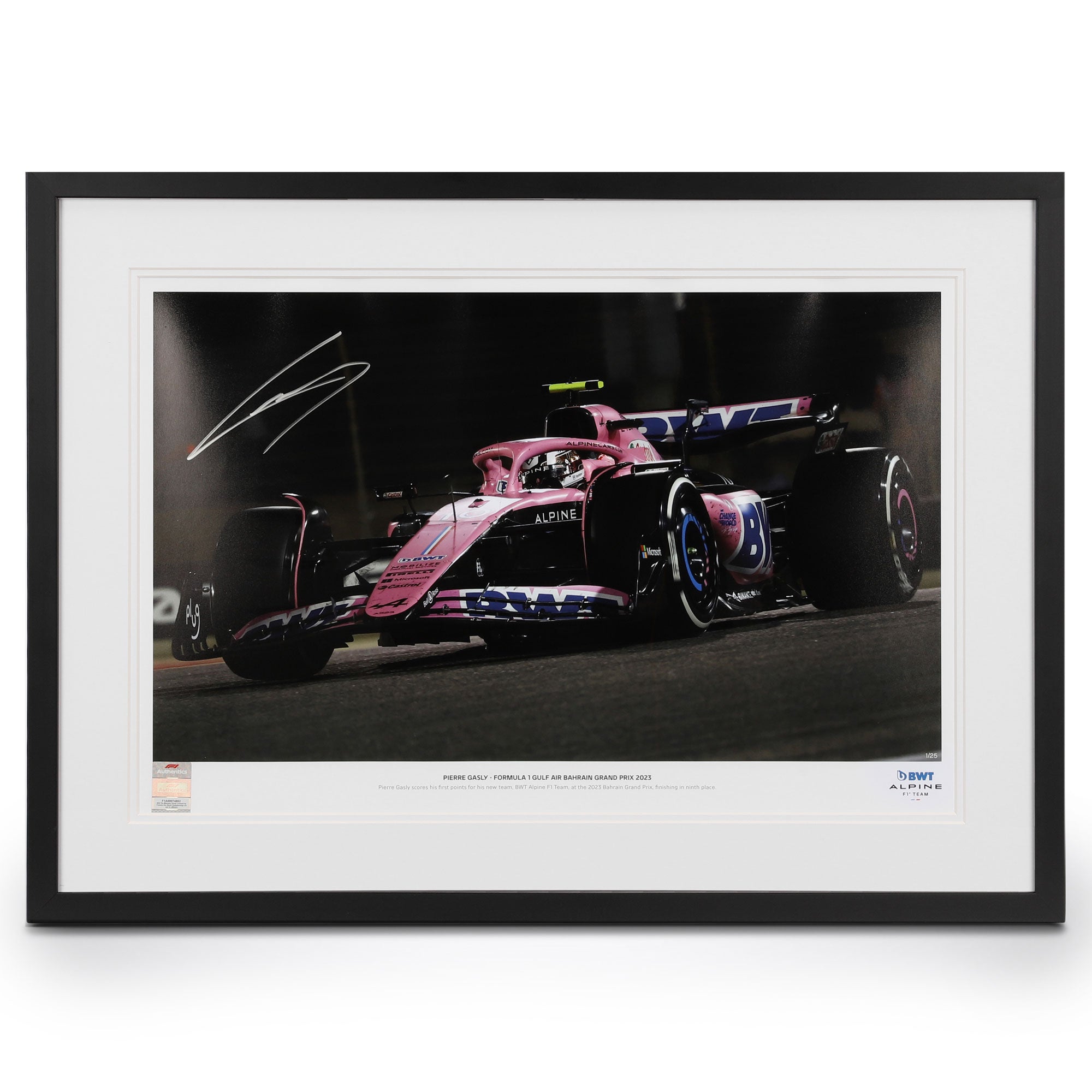 Pierre Gasly 2023 Signed Photo – Bahrain GP