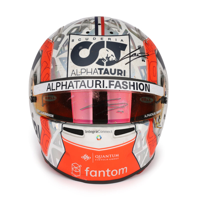 LOT 142 - Pierre Gasly 2022 Signed Race Used Helmet – Australian GP