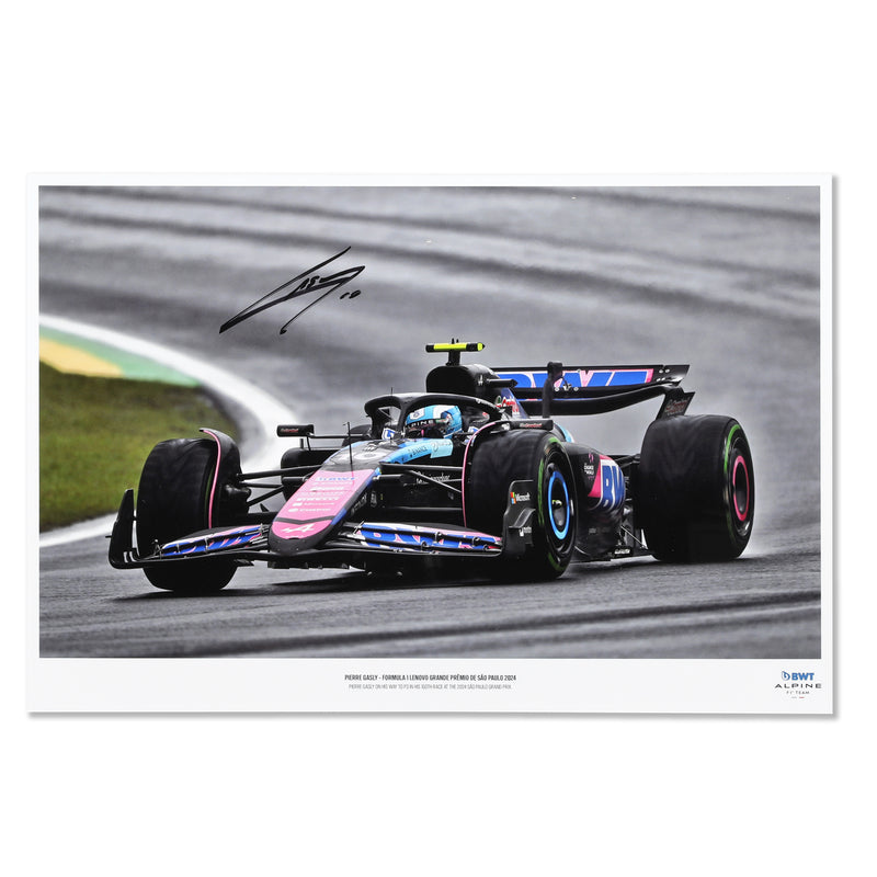 Pierre Gasly 2024 Signed Alpine Print - Brazilian GP