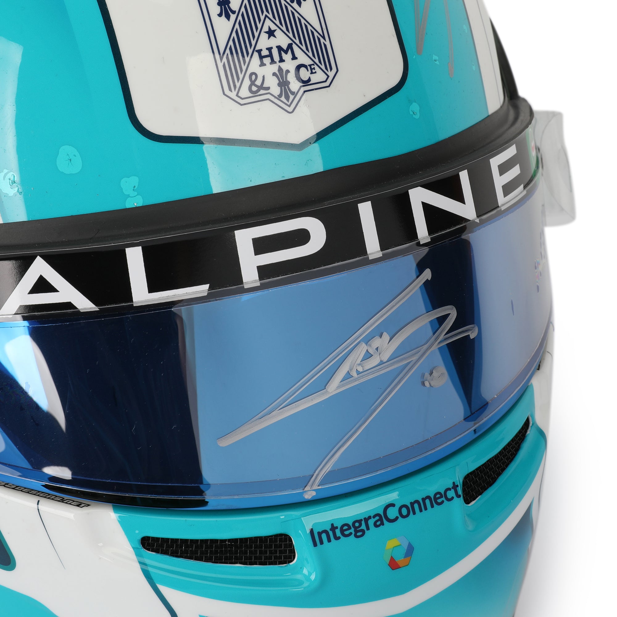 Pierre Gasly 2024 Signed Standard Alpine F1 Team Race Used Helmet - Azerbaijan GP