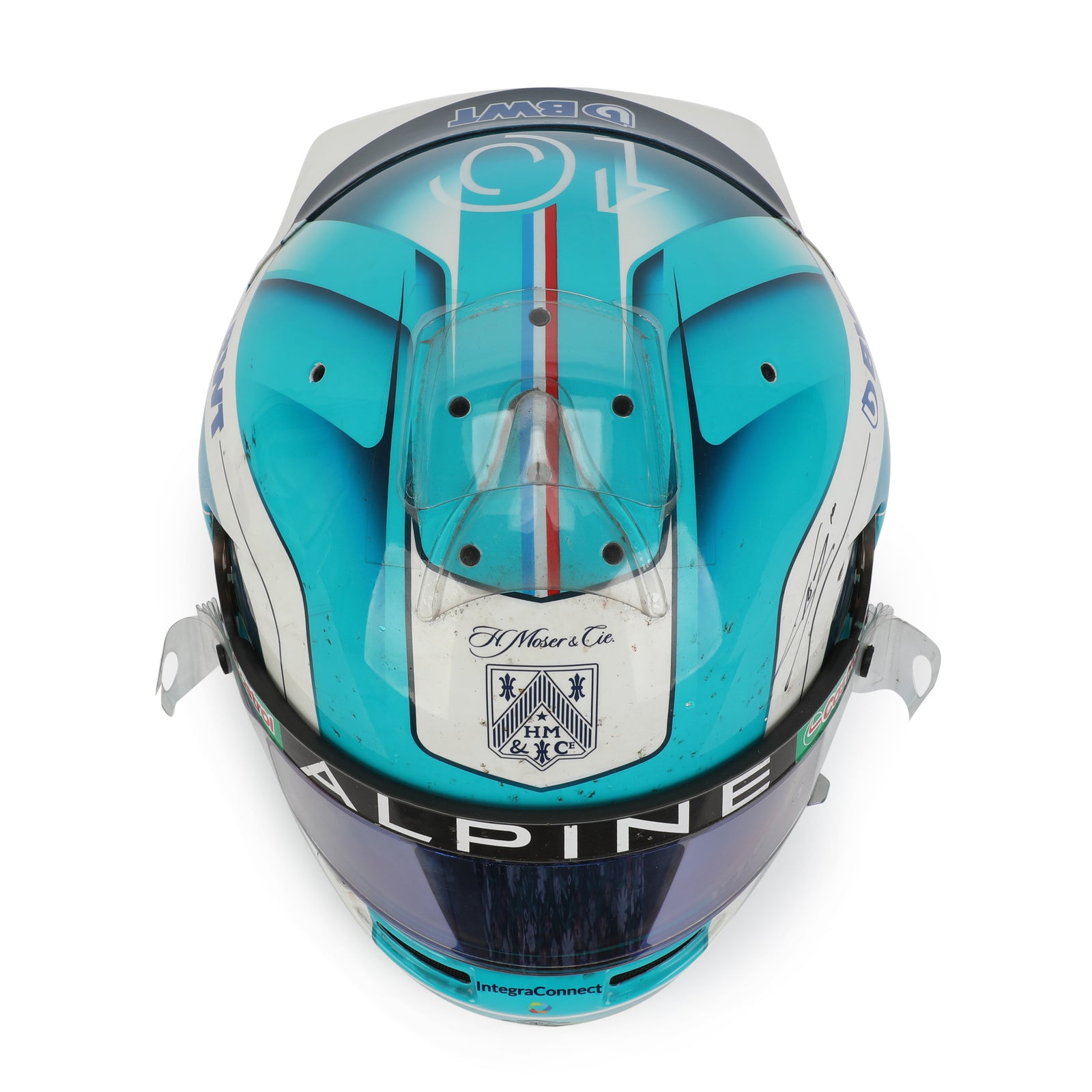 LOT 024 - Pierre Gasly Signed 2024 BWT Alpine F1 Team Race Used Helmet - Abu Dhabi GP