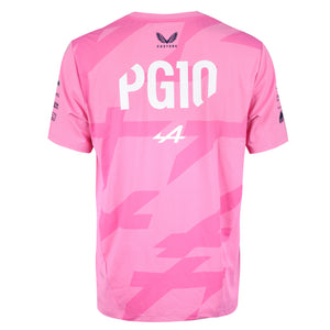 Authentic Pierre Gasly signed 2025 BWT Alpine Formula One Team official driver T-shirt, premium Formula 1 collector piece